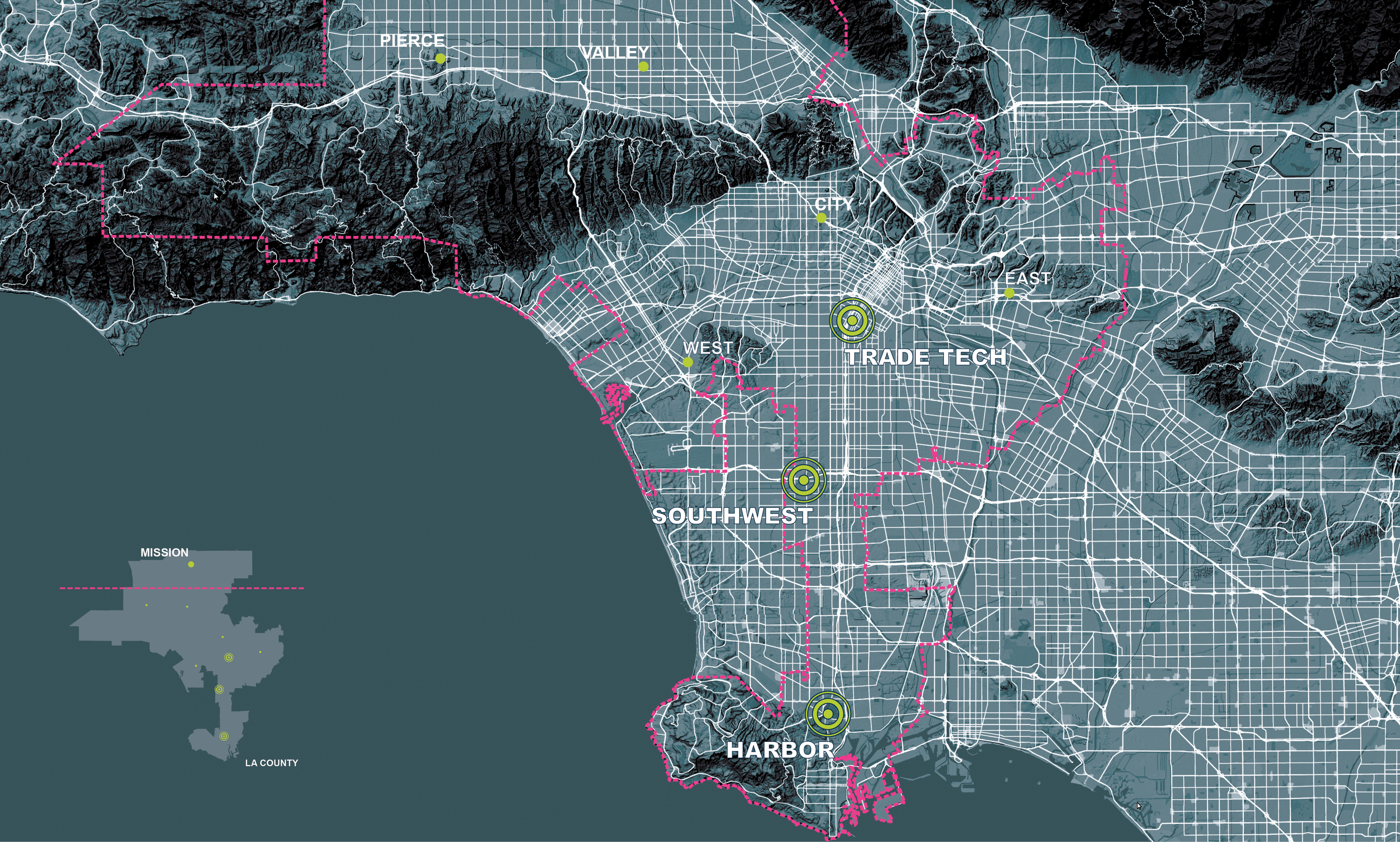 Physical Location Map of Los Santos